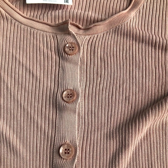 ZARA Rib Knit Cardigan Sweater Size Large NWT - Picture 8 of 10